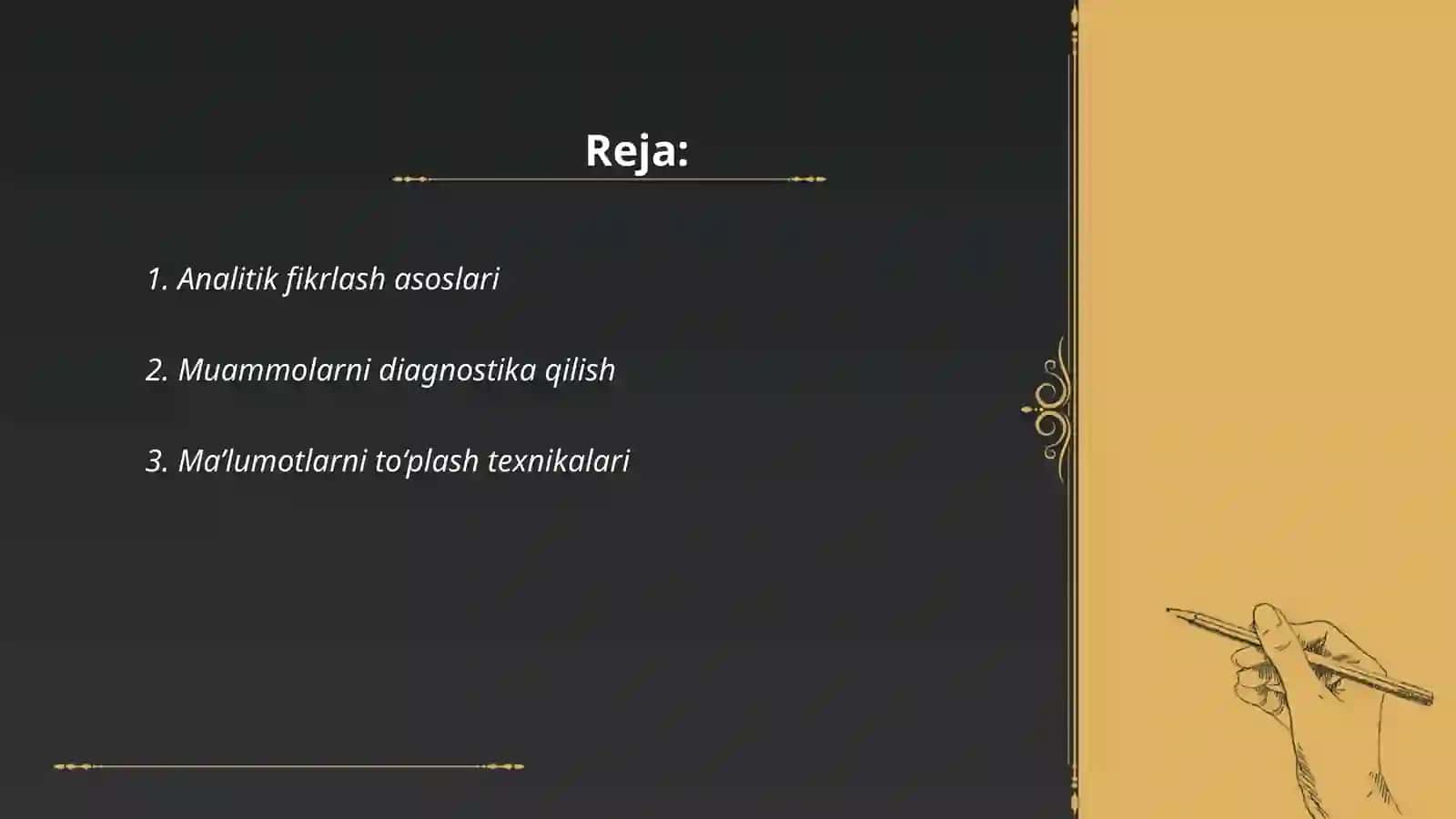 Analitik fikrlash asoslari 2