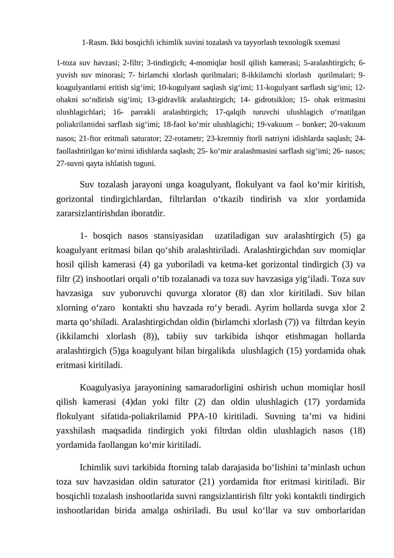 Suvni zararsizlantirish va tozalash jarayonlari 2