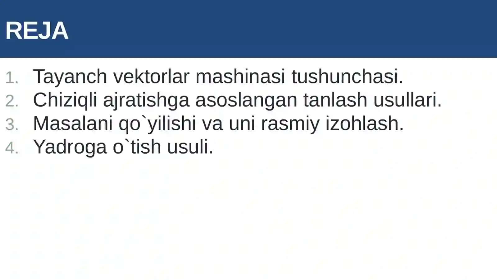 Tayanchvektorlar mashinasi 2
