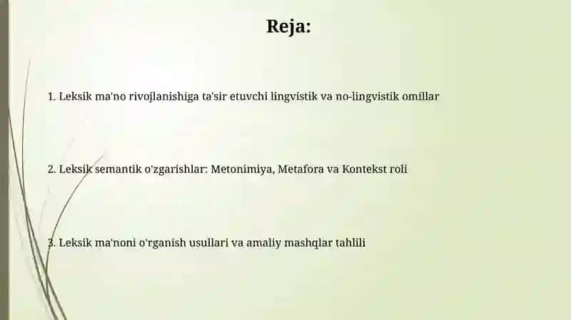 Leksik ma’no taraqqiyotiga olib keluvchi lisoniy va nolisoniy omillar 2