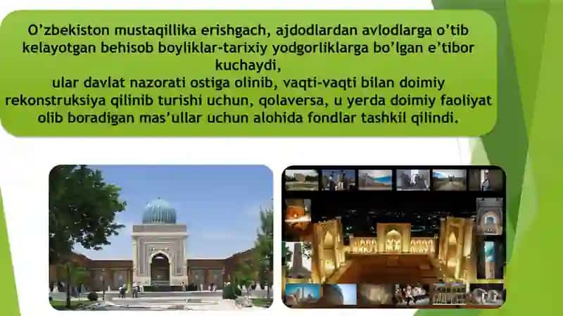 O'ZBEKISTON SAYYOHLAR NIGOHIDA 2