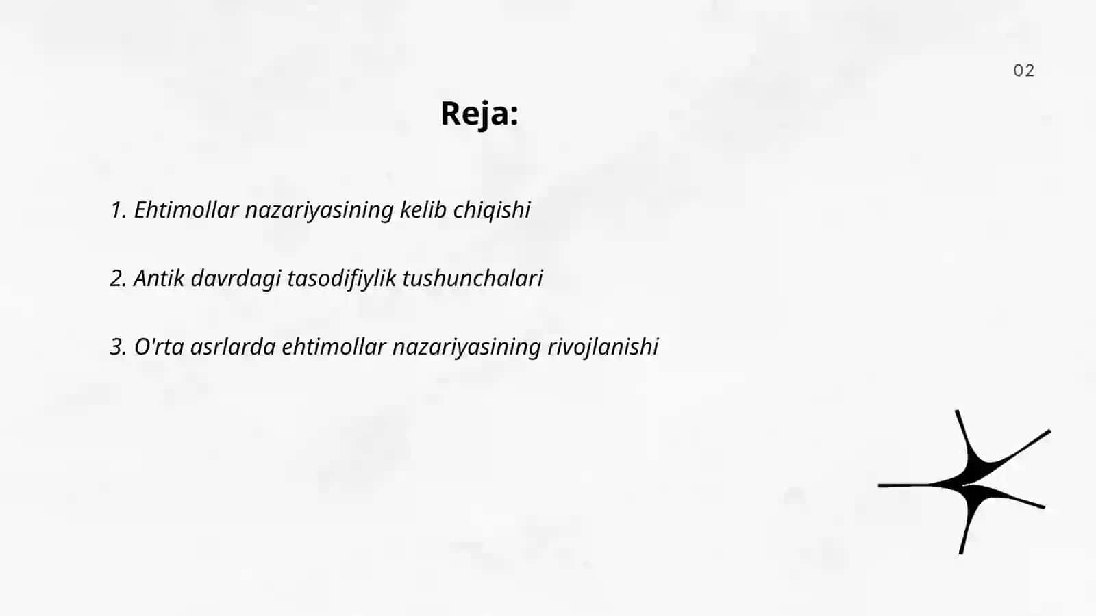 Ehtimollar nazariyasi rivojlanishining qisqacha tarixi 2