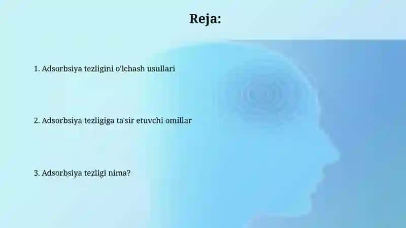 Adsorbsion tezlik nima 2