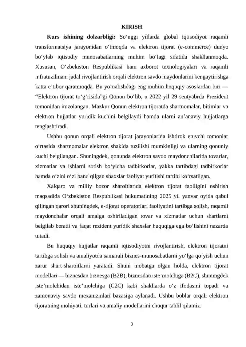 Elektron tijorat modellari 2