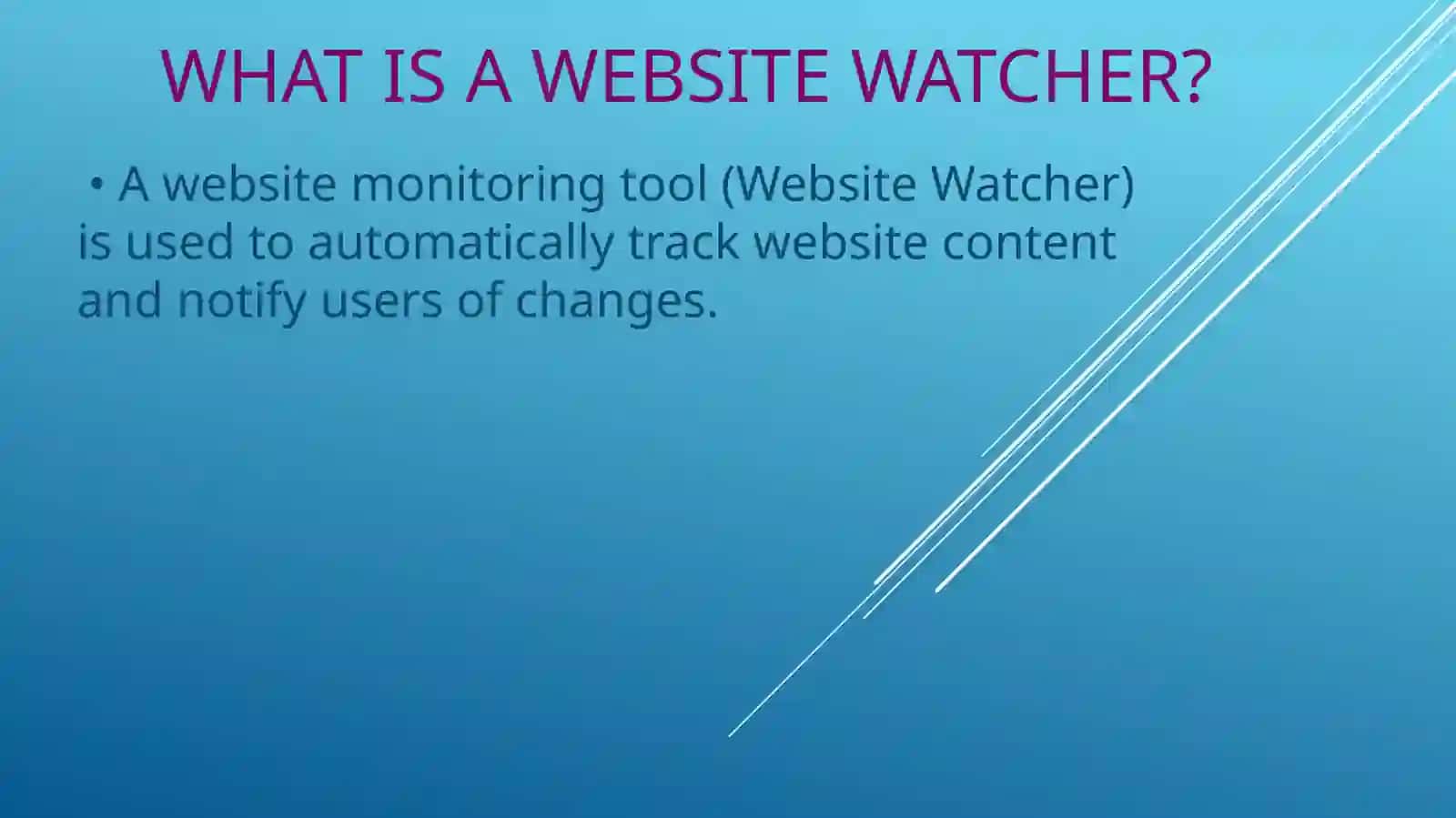 What is a Website Watcher? 2