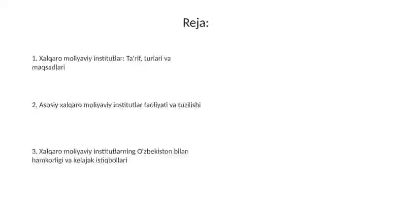 Xalqaro moliya institutlari va ularning turlari 2