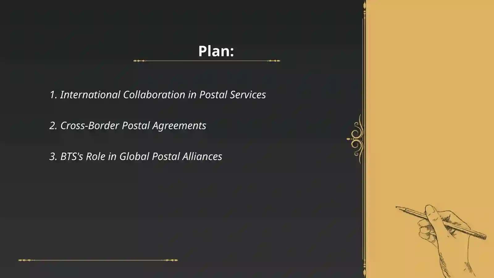 BTS postal activities working in cooperation with foreign countries 2