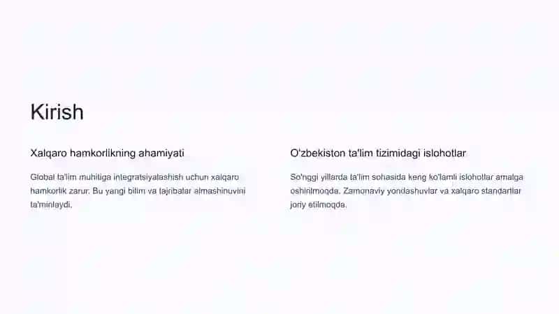 O'zbekistonda ta'lim sohasidagi xalqaro hamkorlik 2