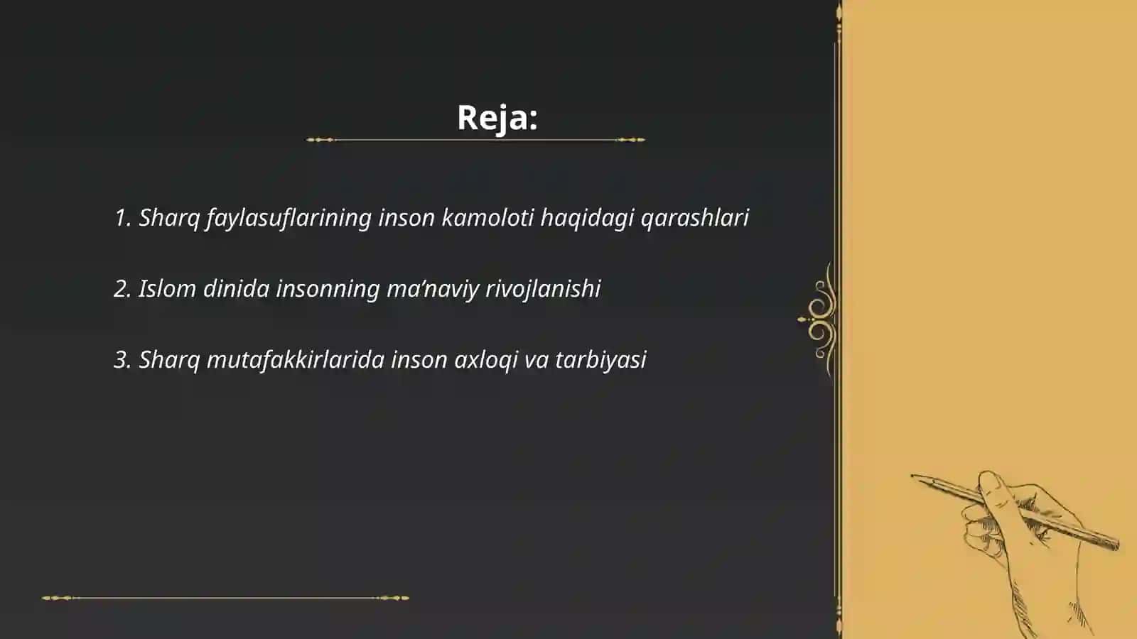 Sharqmutafakkirlarining islom dinning inson kamolotiga ta‘siri haqidagi g‘oyalari 2