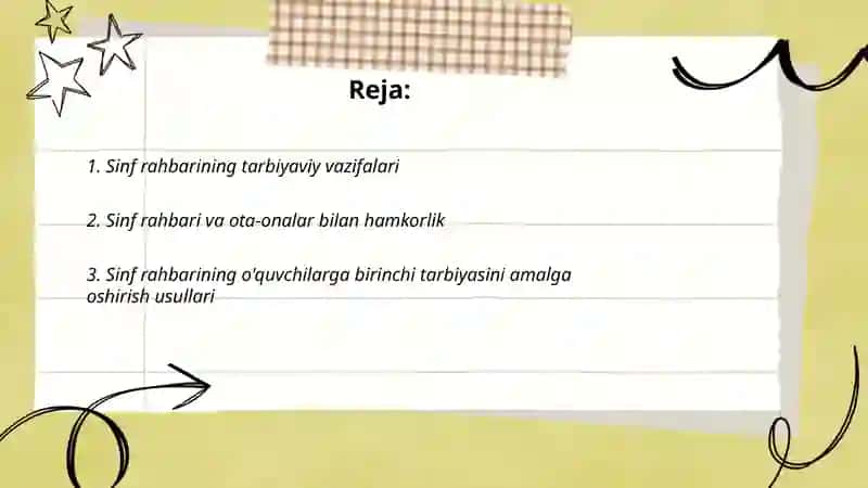 Sinf rahbari o'quvchilarning birinchi tarbiyachisi va murabbiysi 2