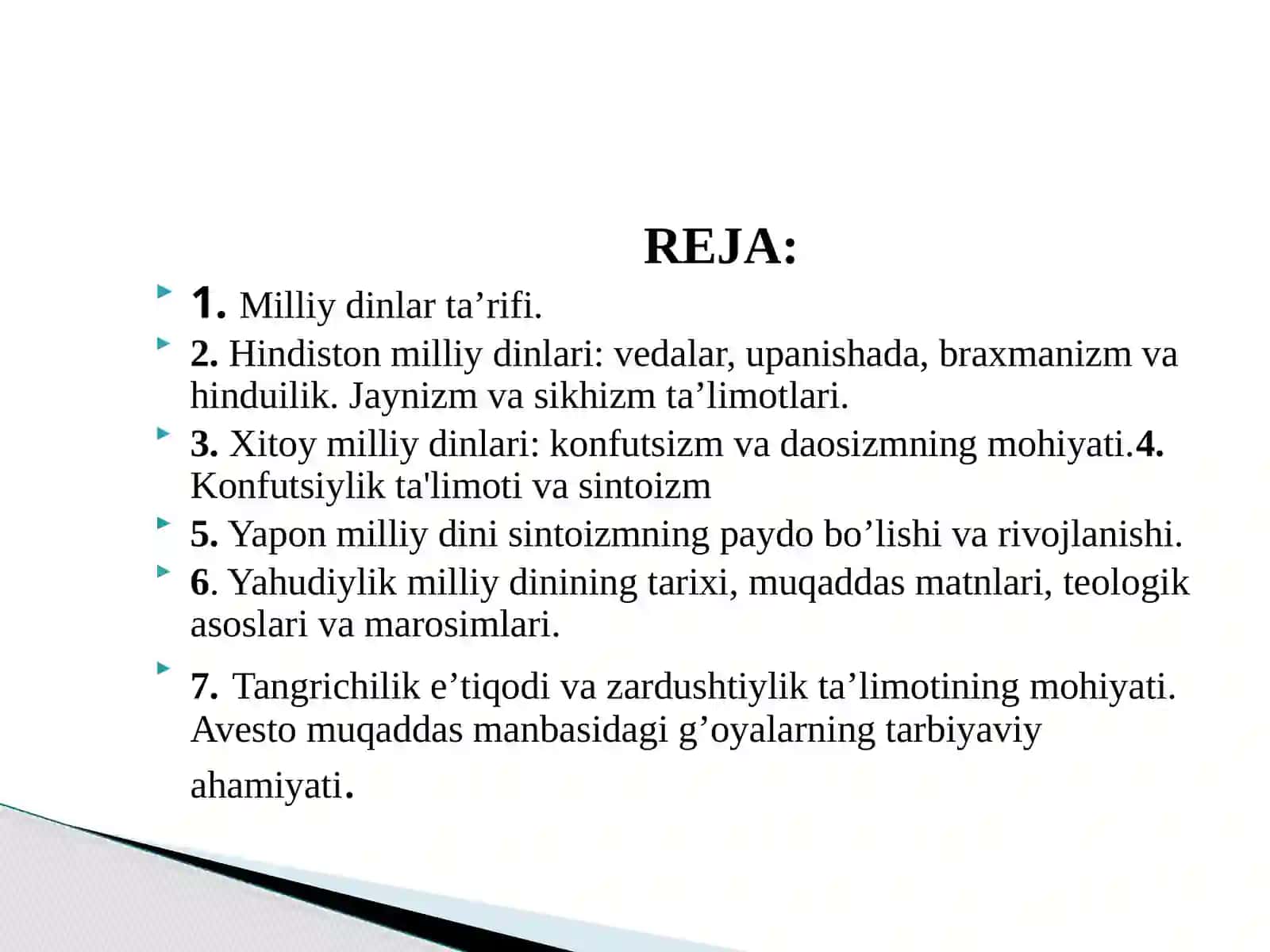 MILLIYDINLAR 2