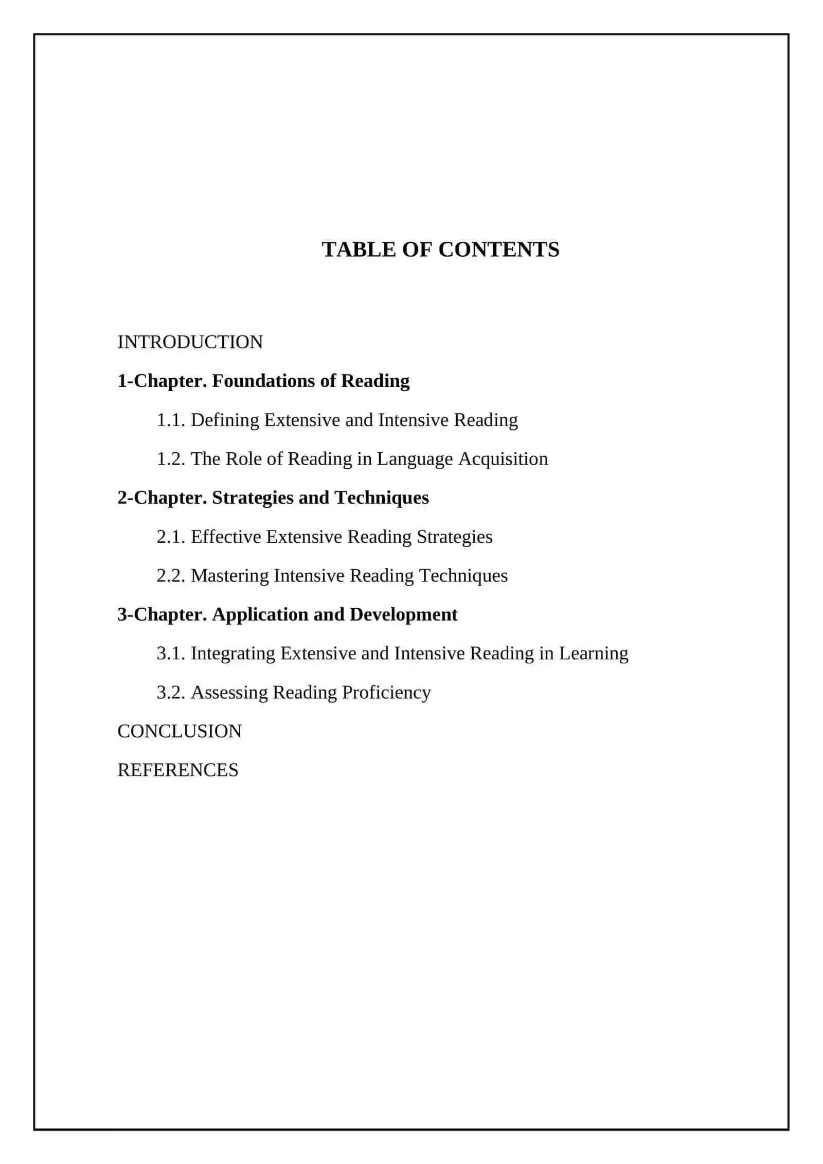 Extensive and Intensive Reading Course Work 2