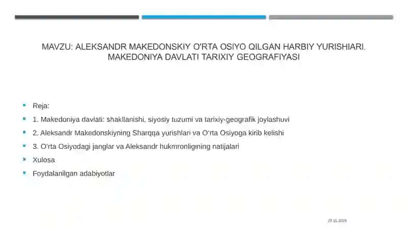 Aleksandr Makedonskiy va O'rta Osiyo 2