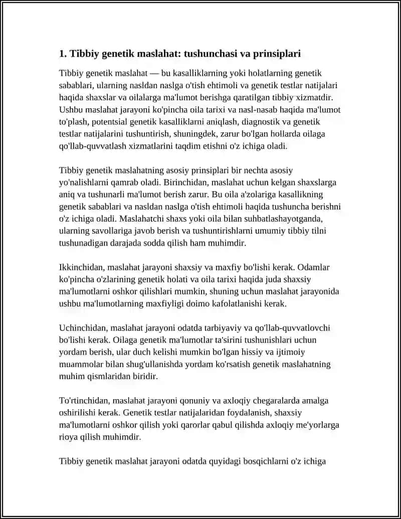 Tibbiy genetik maslahat 3
