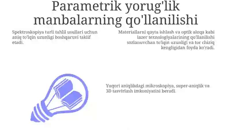 Parametrik yorug'lik generatsiyasi 3