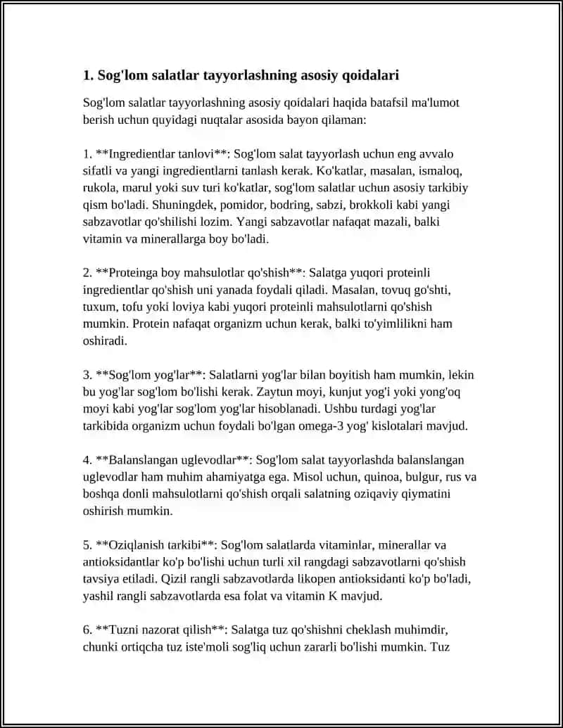 TÒYIMLI SALATLAR TAYYORLASH TEXNALOGIYASI 3