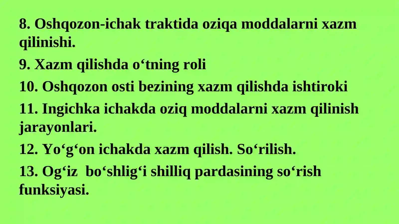 Hazm tizimi fiziologiyasi 3