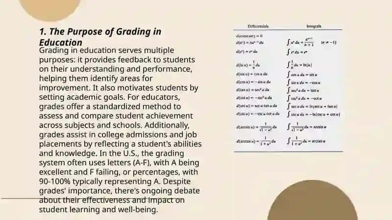 Grading and Differentation 3
