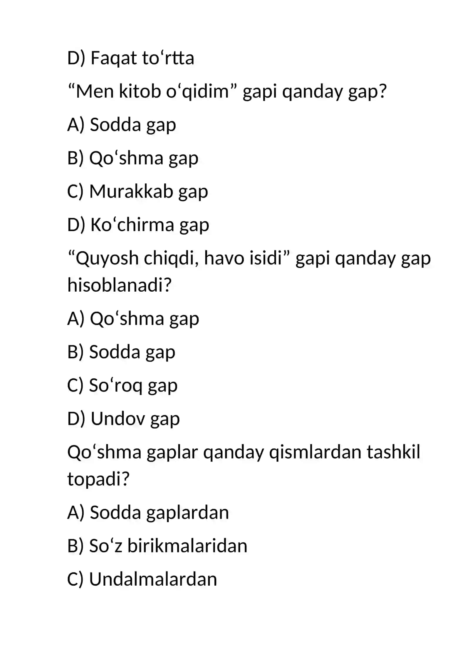 Gaplarning tuzulishiga ko’ra turlari 3