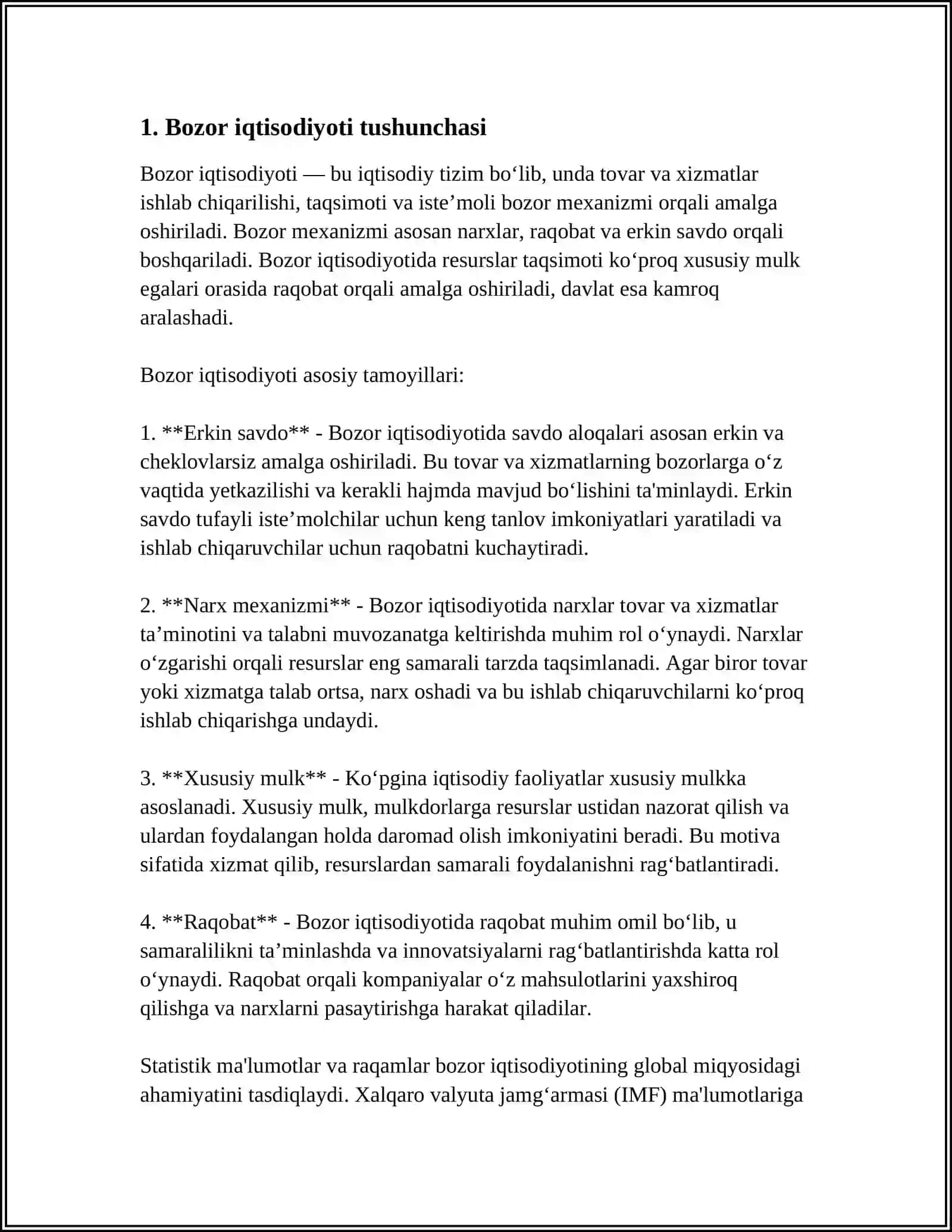 BOZOR IQTISODI MODELLARI 3