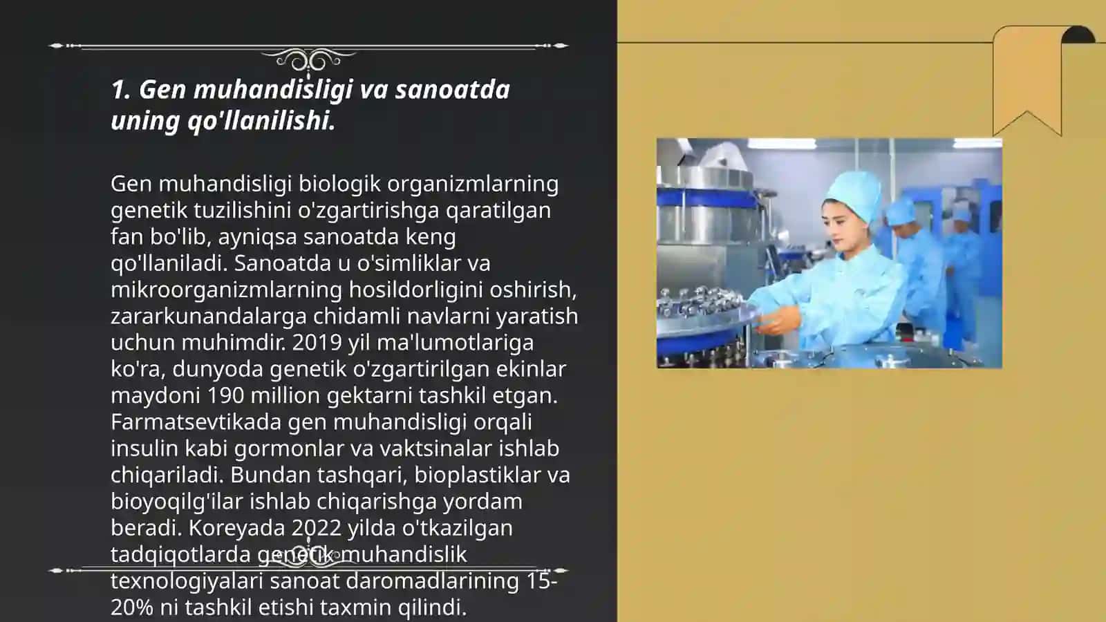 Sanoatda biotexnalogiya yutuqlaridan foydalanish 3