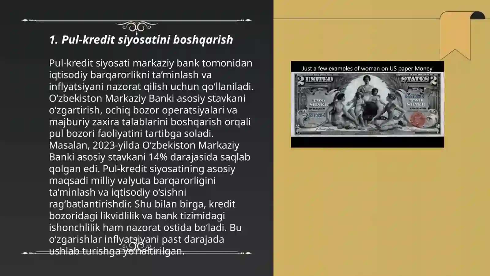 Pul-kredit siyosatida taregenlash vositalari 3