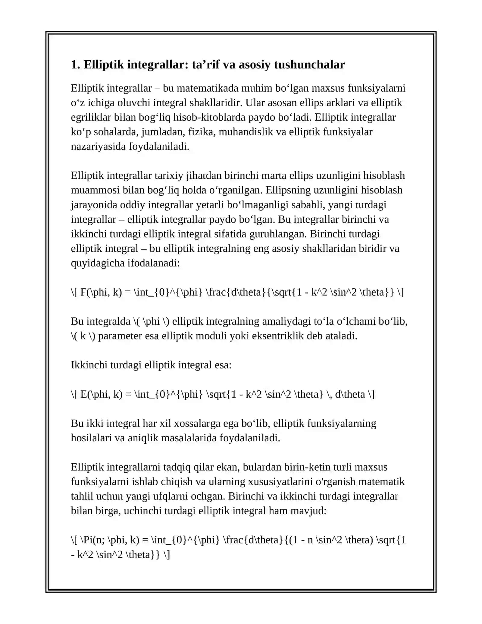 ELLIPTIK INTEGRALLAR 3