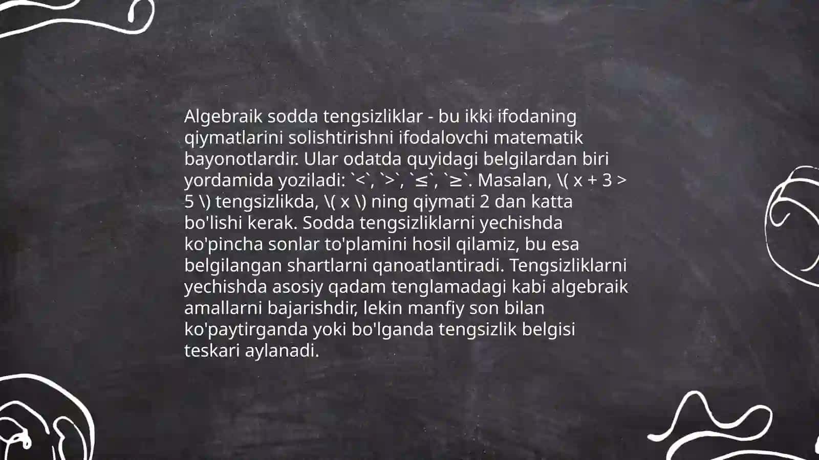 Sodda tengsizliklarni isbotlash 3