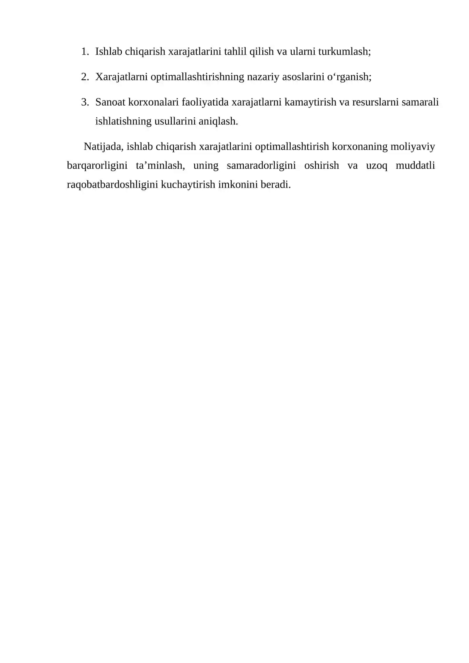 Sanoat korxonalarida ishlab chiqarish xarajatlarini optimallashtirish 3