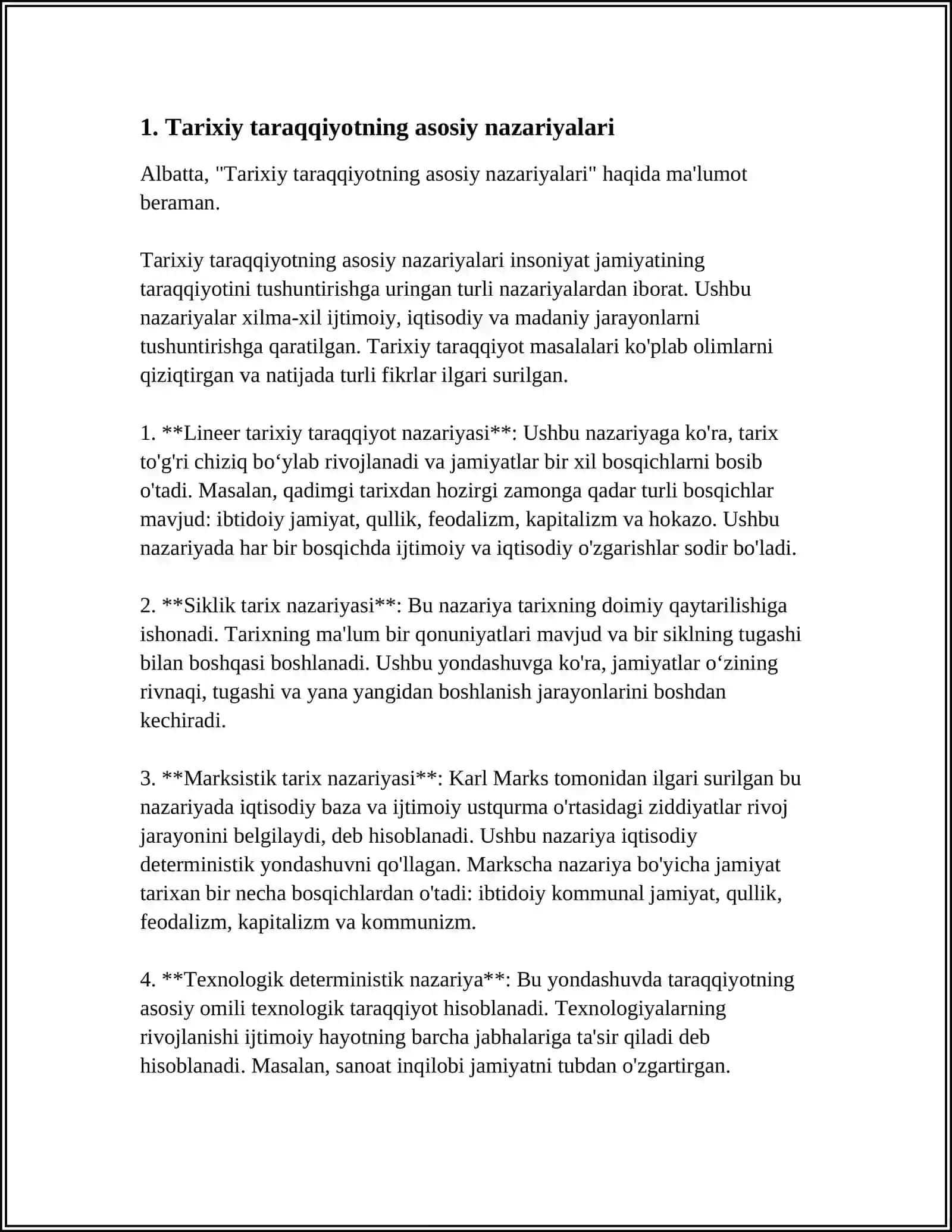 TARIXNING MAZMUNI YOʻNALISHLARI VA KONSEPSIYALARI 3