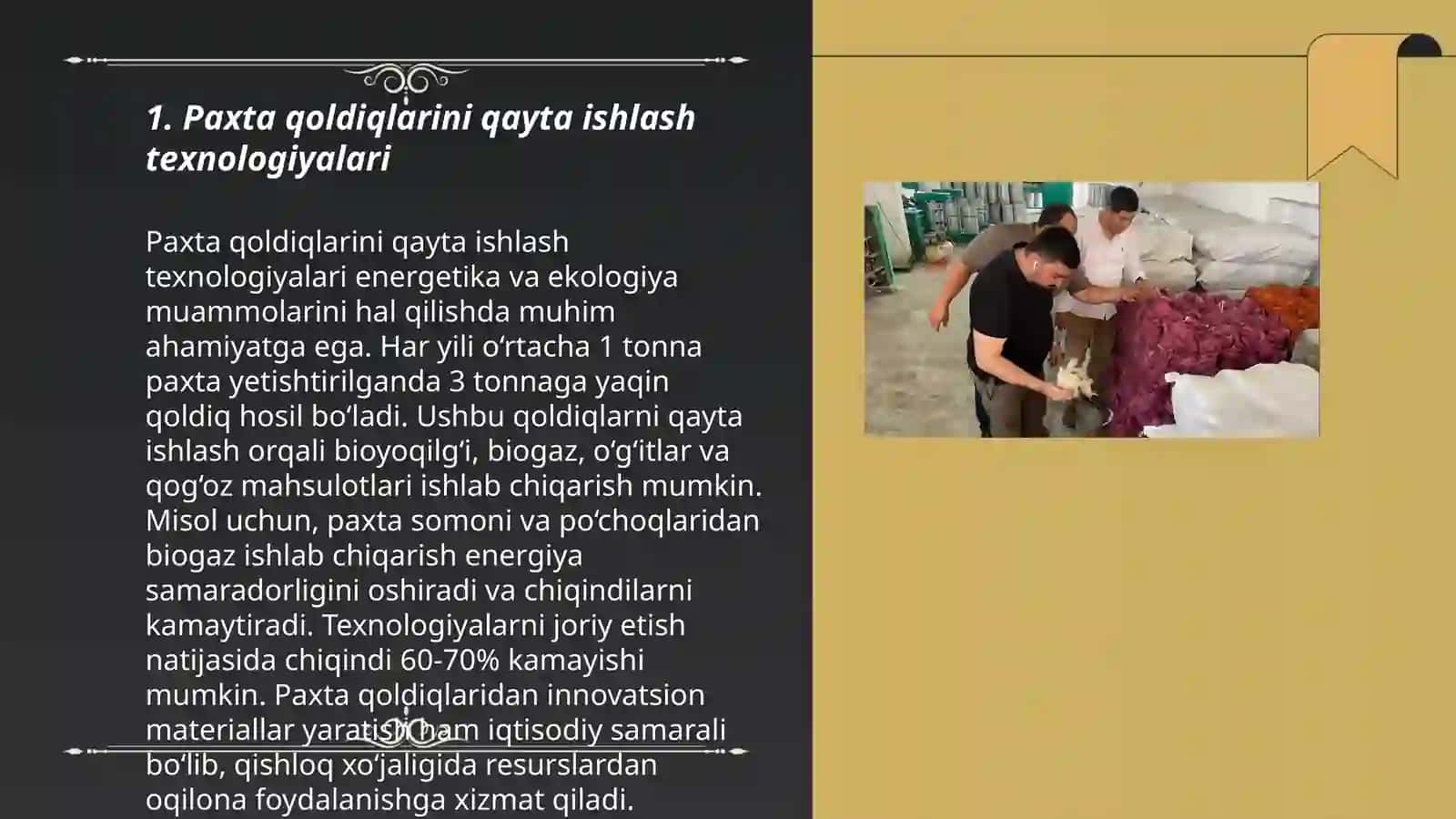 Paxta qoldiqlarini qayta ishlash texnologiyalari 3