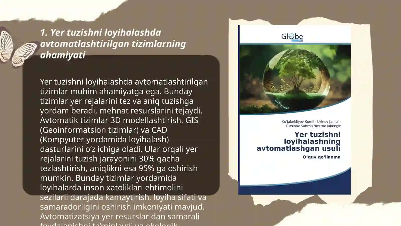 Yer tuzishni loyihalashning avtomatlashtirilgan tizimlarini loyihalashga va uning elementlariga qoʻyiladigan asosiy talablar 3
