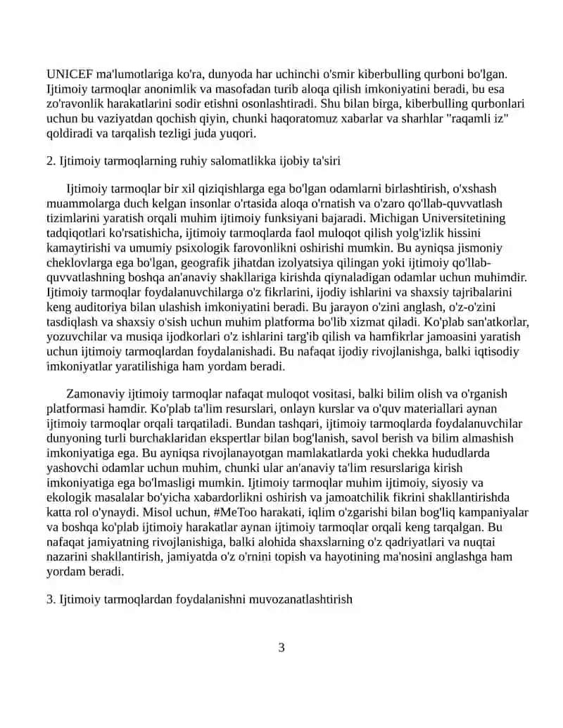 IJTIMOIY TARMOQLARNING RUHIY SALOMATLIKKA TA'SIRI 3