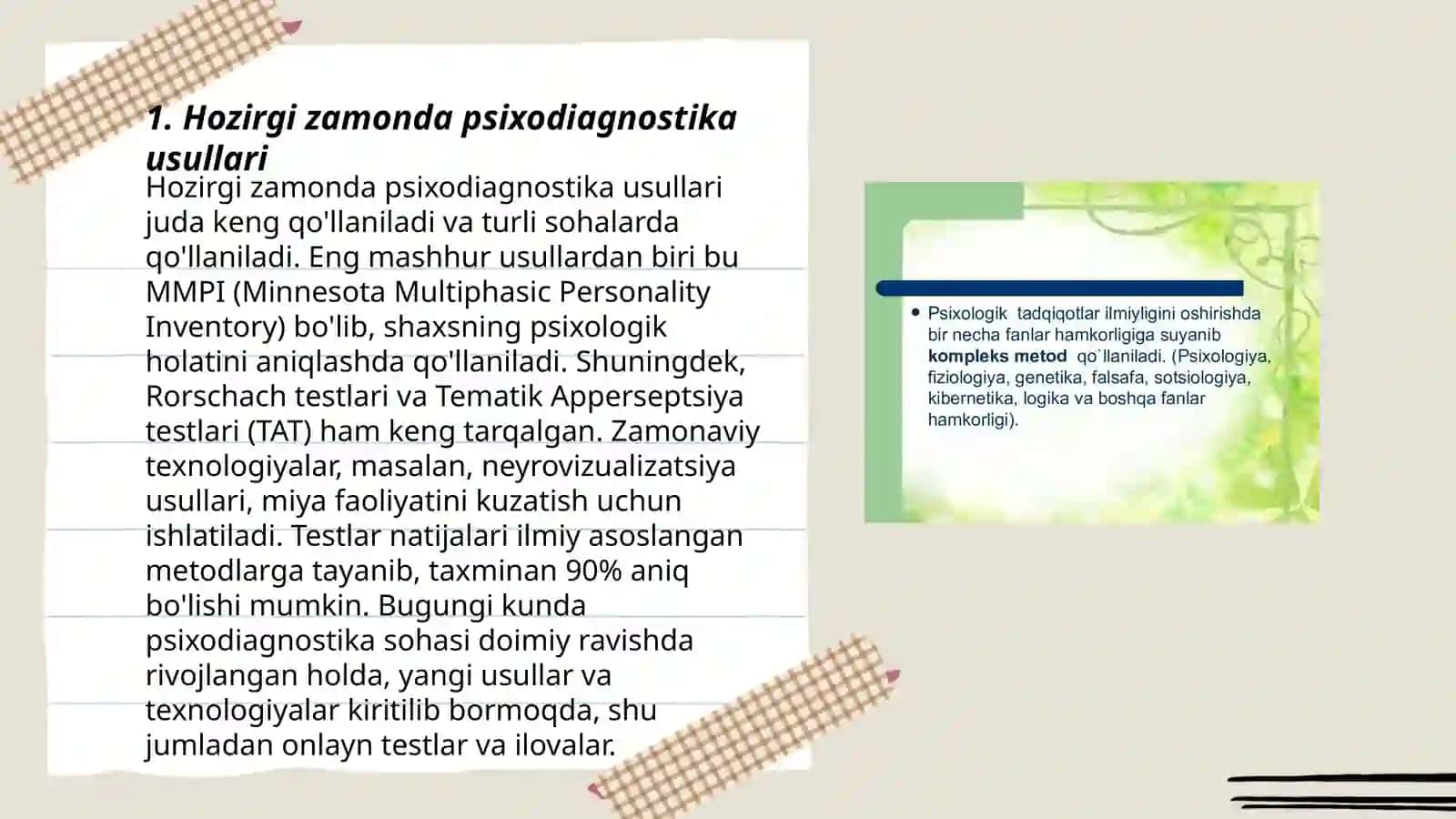 Hozirgi zamon psixologiyasining tadqiqot va metodlari 3