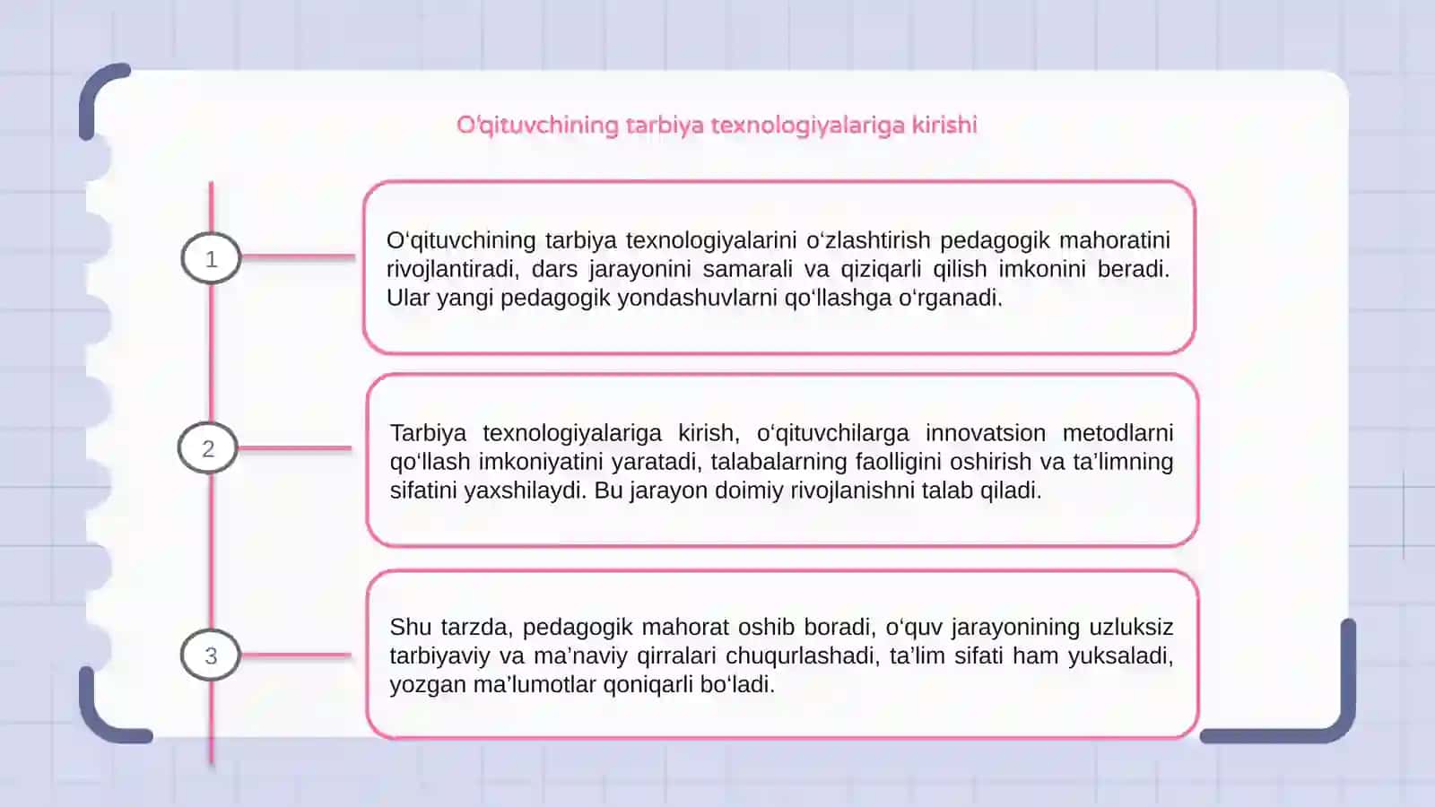 O‘qituvchining Tarbiya Texnologiyalari 3