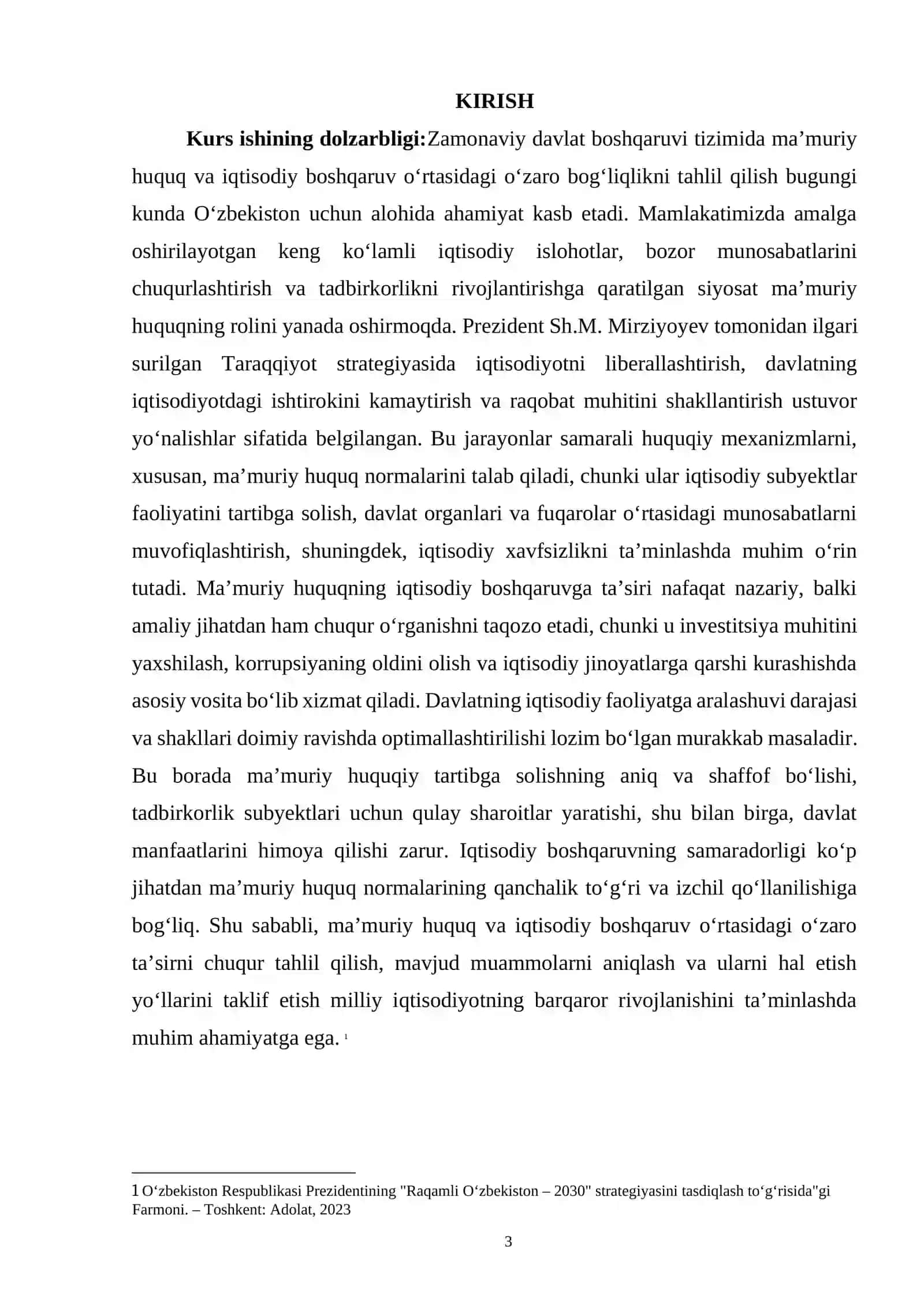 Zamonaviy davlat boshqaruvi tizimida maʼmuriy huquq va iqtisodiy boshqaruv oʻrtasidagi oʻzaro bogʻliqlikni tahli 3
