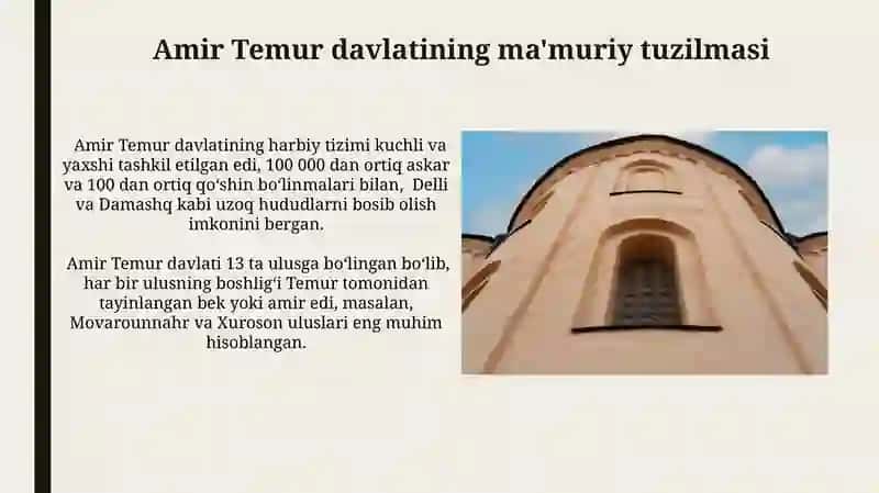 Amir Temur davlatining qoshin tuzilishi 3