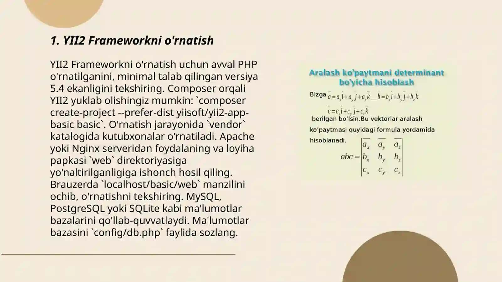YII2 Framework bilan ishlash 3