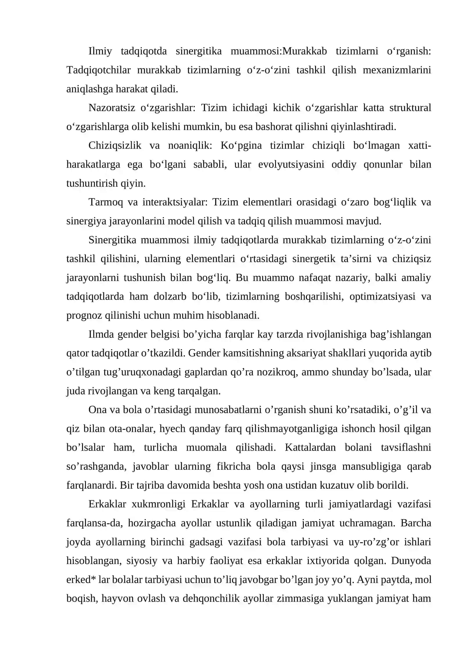 ILMIY TADQIQOTDA- SINERGITIKA MUAMMOSI.“SINERGETIKA” TUSHUNCHASI O‘Z- O‘ZIDAN TASHKILLANUVCHI SISTEMALAR HAQIDAGI FAN.”SINERGITIKA” TUSHUNCHASI. 3