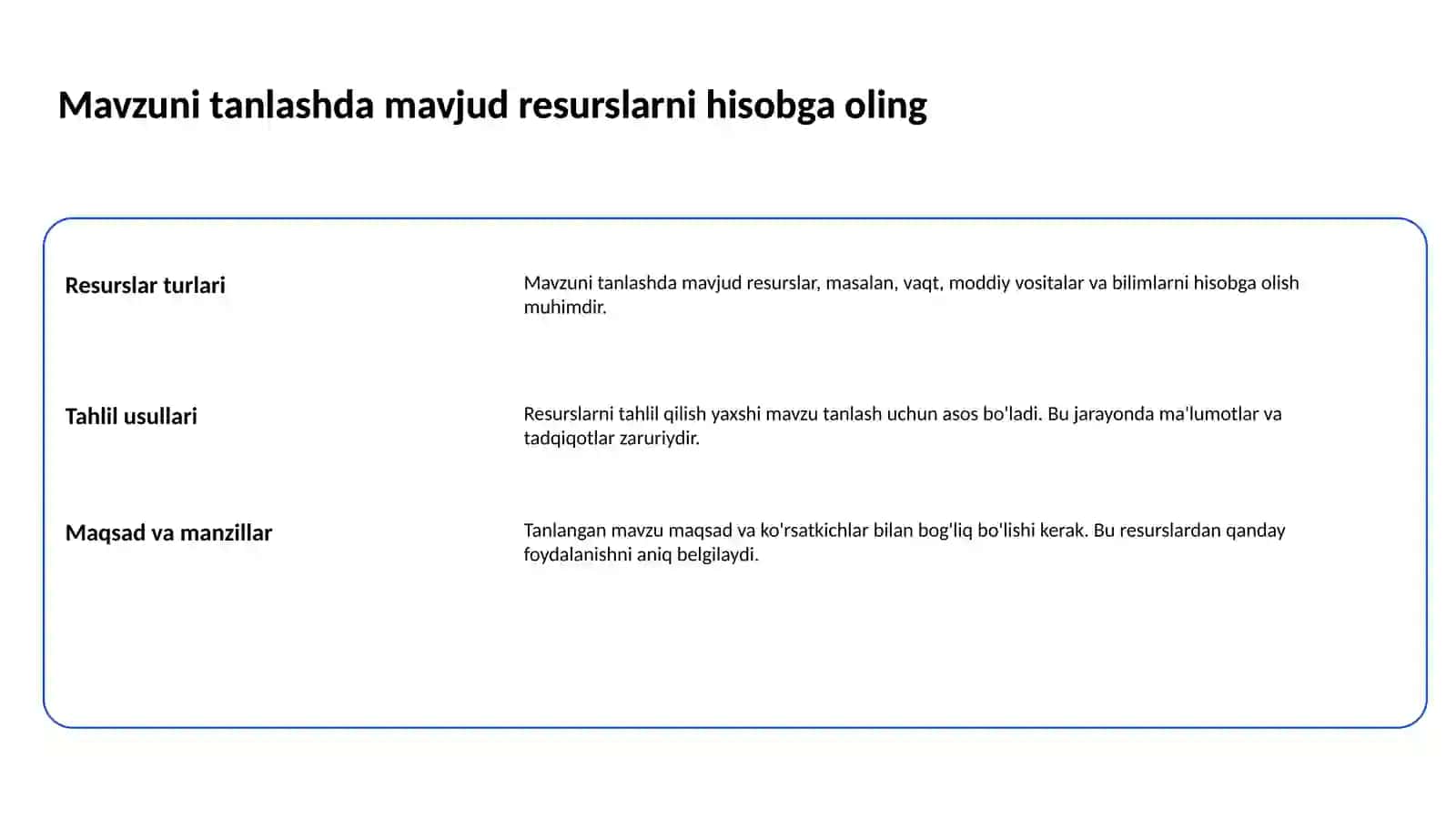 Tadqiqot Usullari va Ko'nikmalar 3