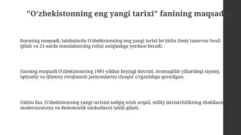 O'zbekistonning eng yangi tarixi 3