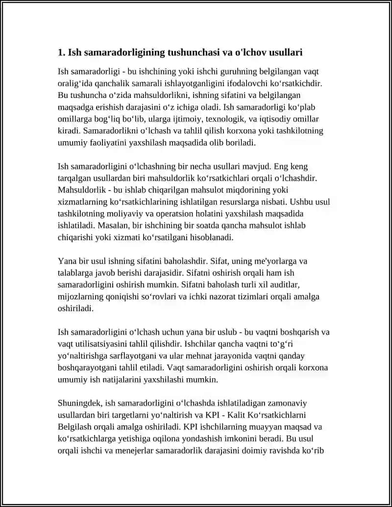 ISH SAMARADORLIGI VA IQTISODIY OMILLARNING TA'SIRI 3