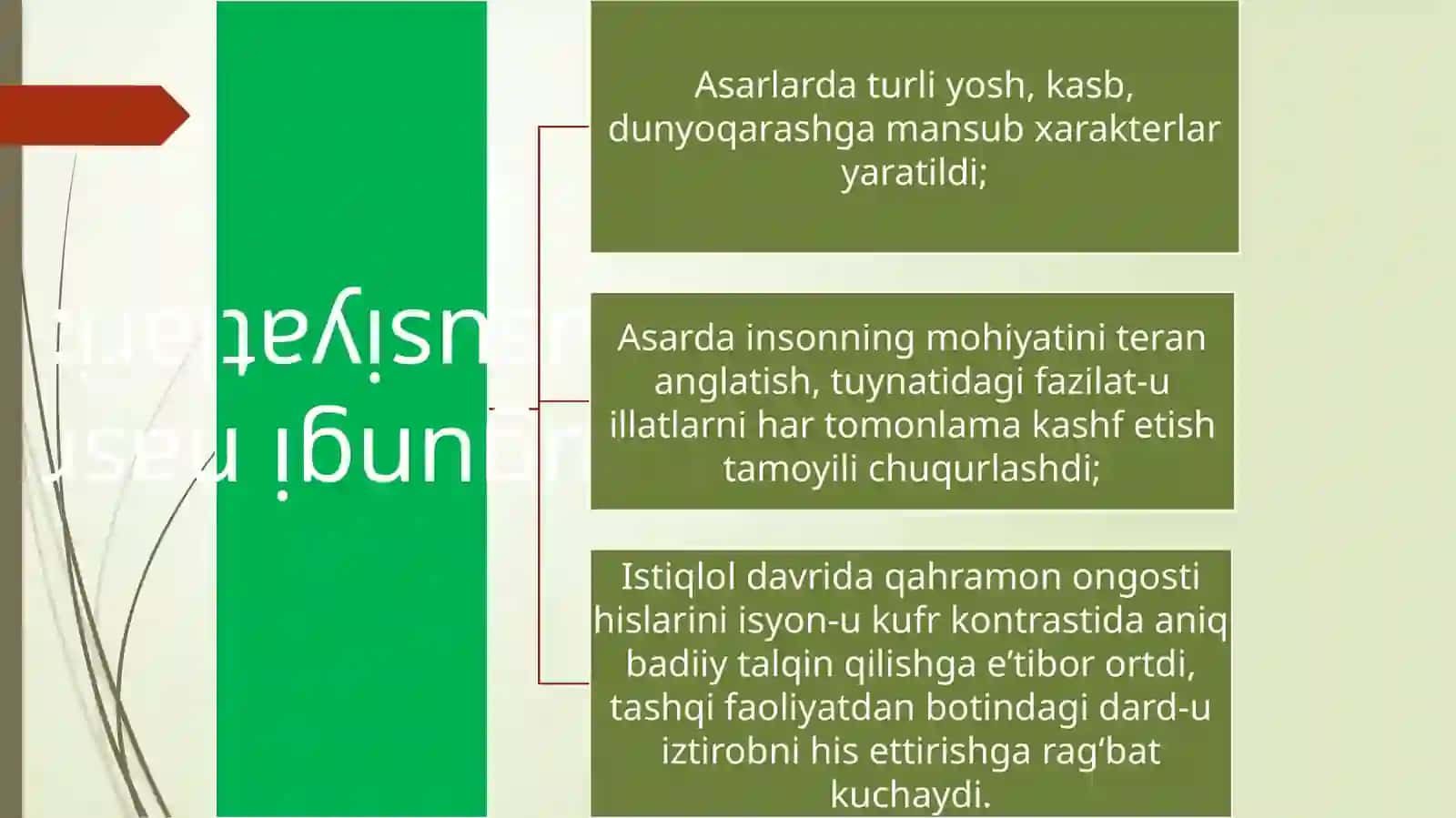 HOZIRGI NASR XUSUSIYATLARI 3