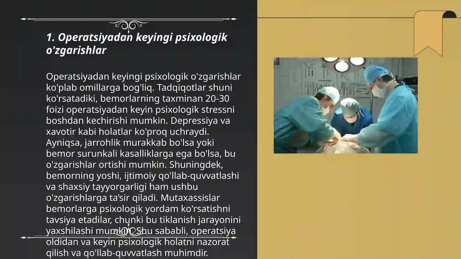Operatsiyadan keyingi ruhiy õzgarishlar va ularni davolashda psixoprofilaktika masalalari 3