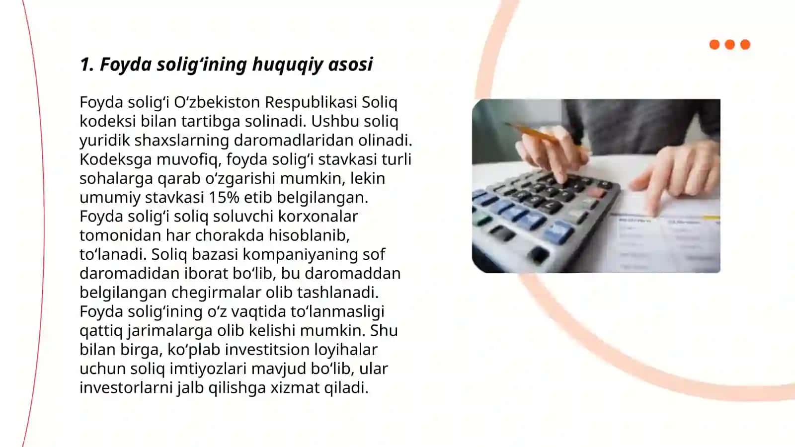 Foyda soligʻi hisobi va soliq hisobotini tuzish 3