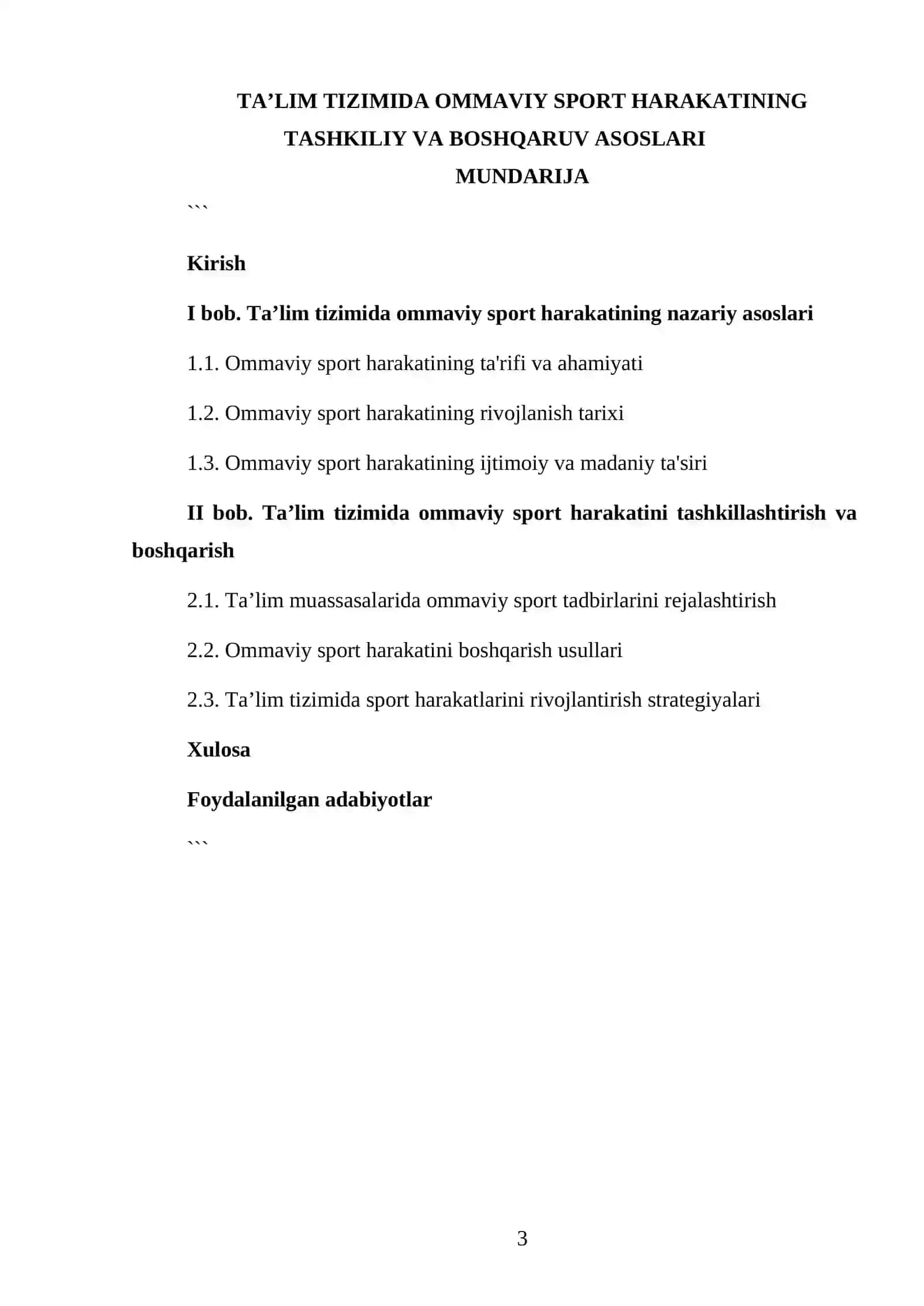 Taʼlim tizimida ommaviy sport harakatining tashkiliy va boshqaruv asoslari 3