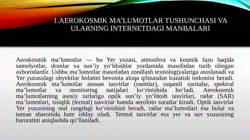 Internetda aerokosmik ma'lumotlarni olish usullari 3