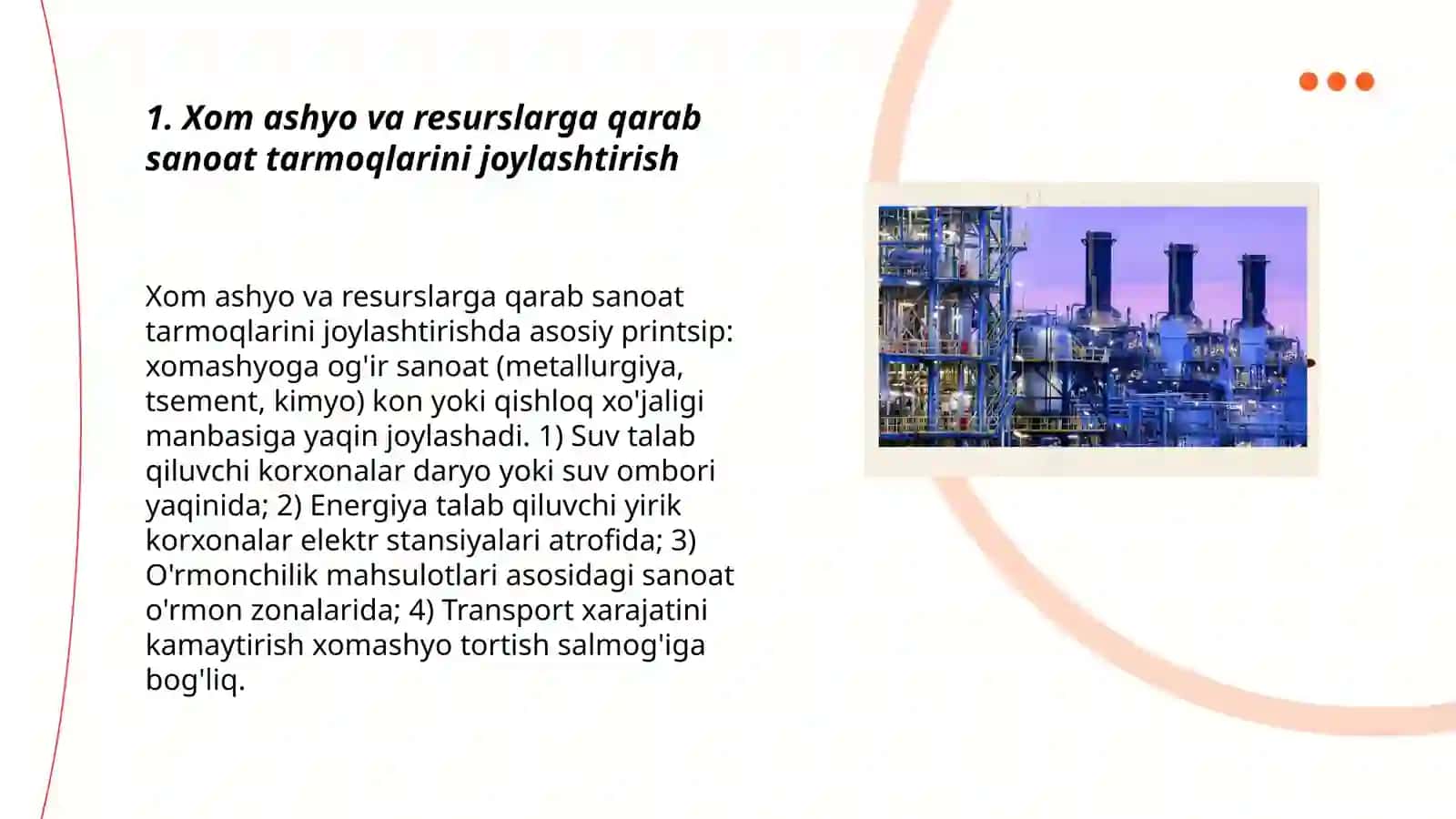 Sanoat tarmoqlarini joylashtirish 3