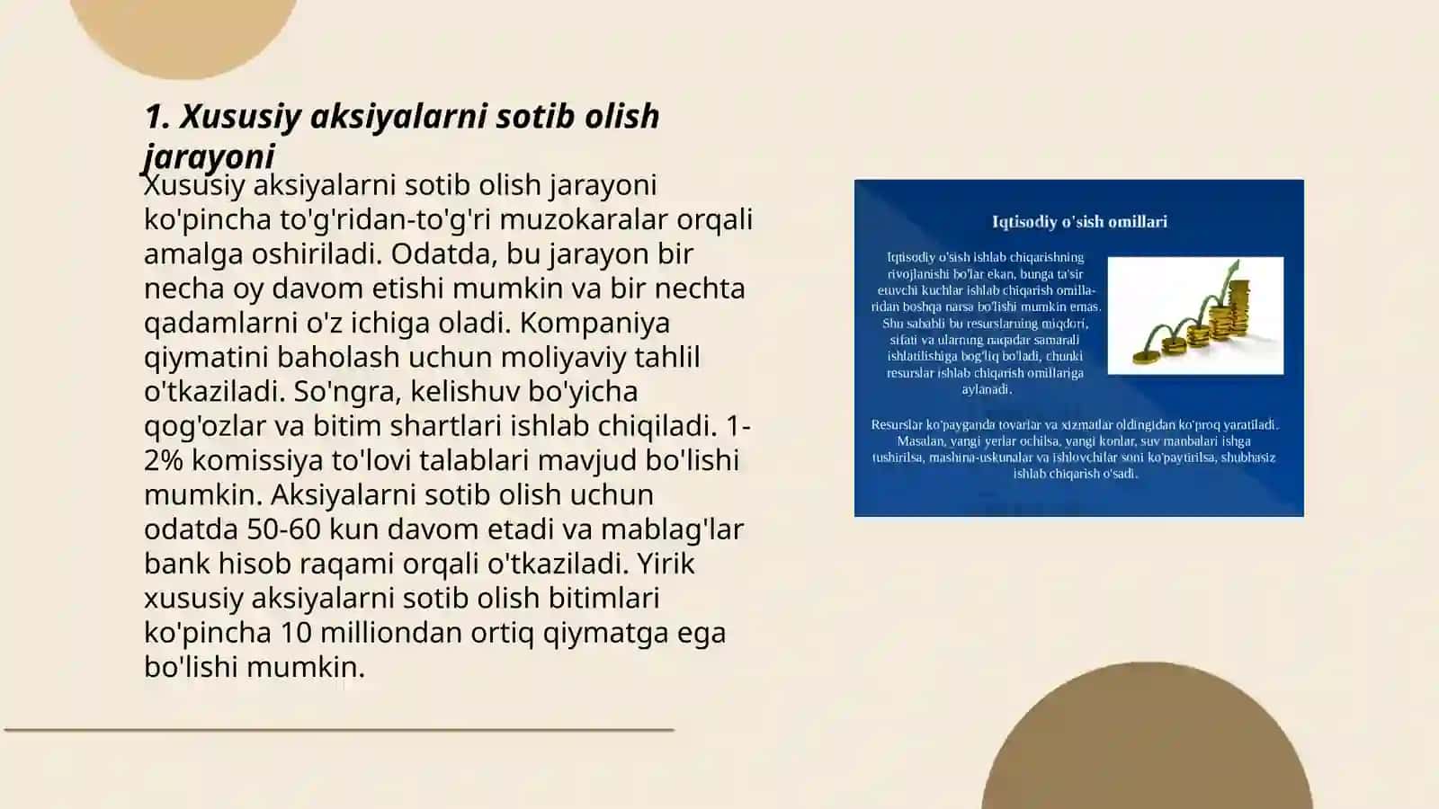 Xususiy aksiyalarni sotib olishning hisobini yuritish 3