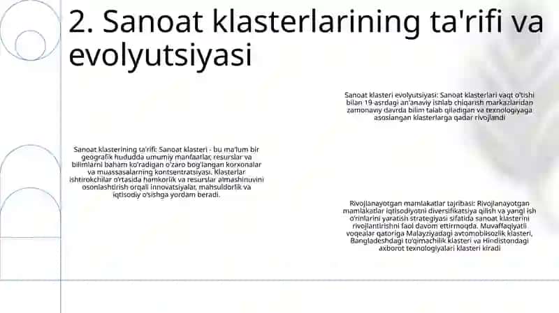 Sanoat Klasterlarini Rivojlantirishning Ilg’Or Mamlakatlar Tajribasi 3
